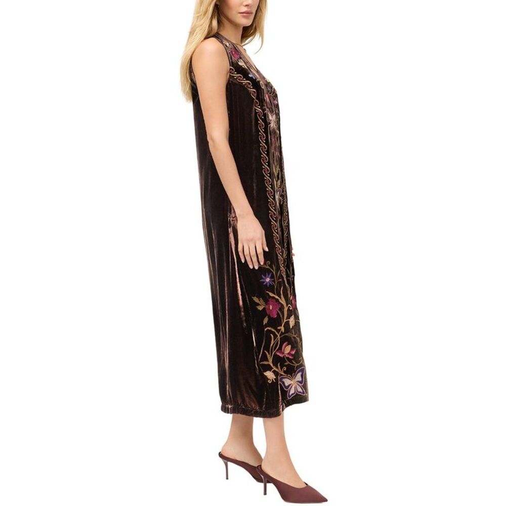 Johnny Was Womens Carminia Silk-Blend Tank Dress - Picture 3 of 4